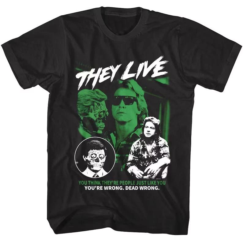 They Live Men s T shirt Dead Wrong Vintage Movie Graphic Tees S