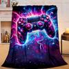 1PC Colorful Gaming Adventure Flannel Blanket Gift, Suitable for Both Men And Women, Soft Ideal for Beds And Sofa, Birthday Or Christmas Gift