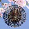 Modern Art Spider Design Metal Wind Spinner Outdoor Patio Decor Hanging Garden Wind Chime with Soothing Sounds for Garden Balcony Party