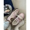 Pink double mesh shoes female ugly cute spring and summer new niche low-top versatile sports little white shoes