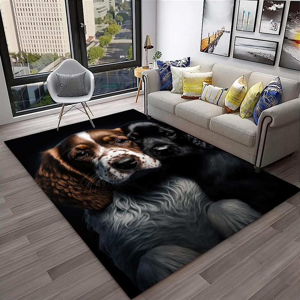 Süßer Hund Samojede, Chihuahua, Zwergspitz, Husky Cartoon Teppich für Zuhause Wohnzimmer Schlafzimmer Sofa Fußmatte Dekoration, Kinder Rutschfest