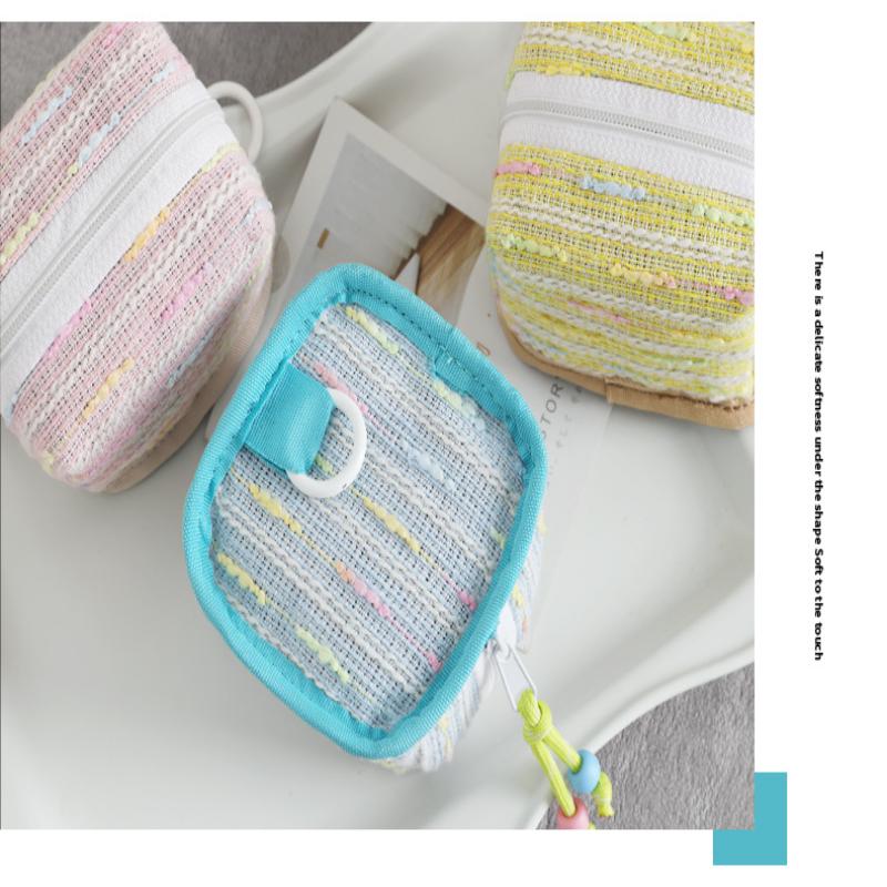 Cute Mini Earbud Carrying Case Waterproof Dustproof Storage Bag for Coins Keys Jewelry Travel Commute