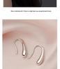 S925 Sterling Silver Women's Simple Korean Style Water Drop Stud Earrings for Sleeping