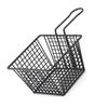 Fryer Basket Iron French Fry Holder Frying Strainer with Handle for Restaurant Home Black