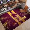 Custom Rug Brisbane Broncos Pattern Print Name Text Soft Non‑Slip Floor Carpet for Home Indoor Decoration