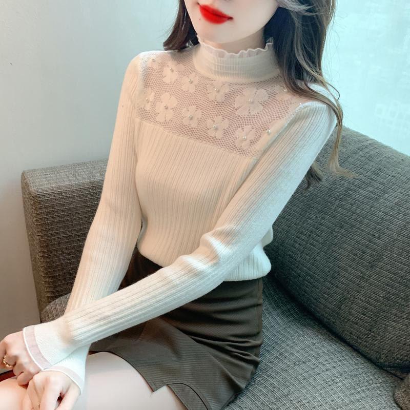 

Women s Autumn/Winter Knitted Sweater - Versatile Base or Outerwear, Trendy for New Year Model M: for 95-105 kg