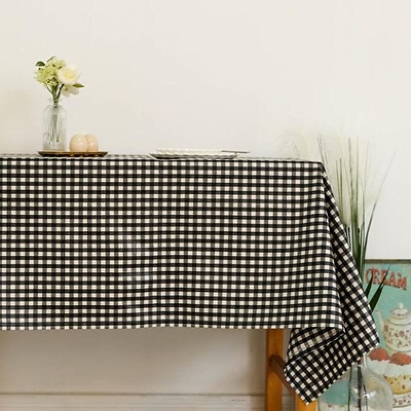 Melancheck Black Waterproof Tablecloth For 2 people