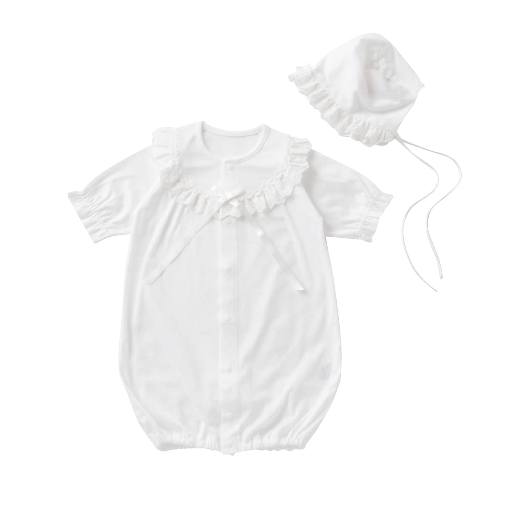 de Cotton lace ceremony baby baby season baby cotton for spring and [Cream Coco] dress, two-way all-in-one dress, hooded, 2-piece set, [All use]