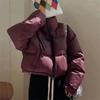 Parka Invernali da Donna Streetwear Spesso All-Match Giacca in Piuma da Donna Comodo Semplice Corto Caldo Cappotto