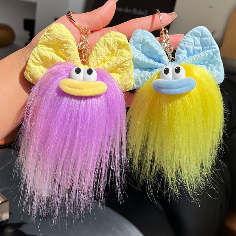 Urocze Dudu Lips Długie Włosy Dziwne Brzydkie Urocze Zabawne Kreskówkowe Lalki Brelok Wisiorek Spersonalizowana Pluszowa Lalka Wisiorek do Torby