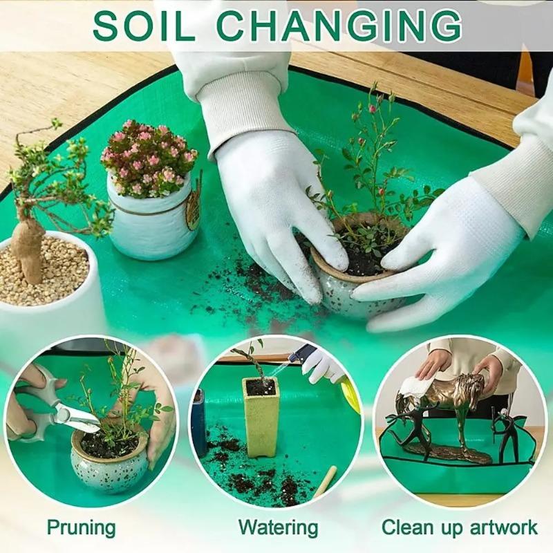 1PC Horticultural Planting Mat, Foldable, Reusable, Pot Transplanting Mat, Suitable for All Seasons, Gardening Tool
