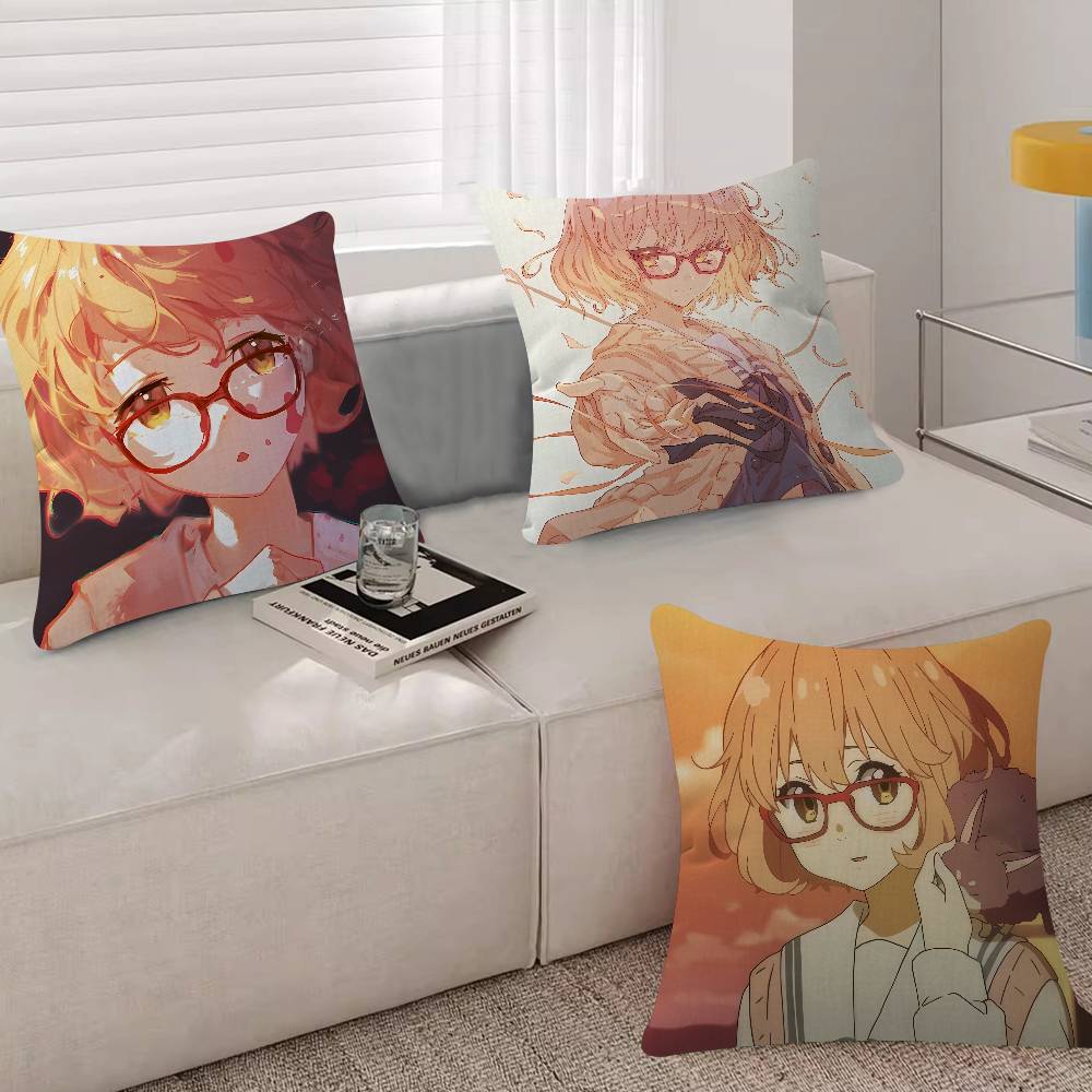 Japanese Anime Beyond The Boundary Cushion Cover Pillow Cover Decor Pillowcase Printed Cushion Case For Couch