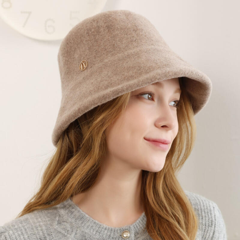 

Abelly Winter Bucket Hat Wool Knit Women s Cloche Hat oatmeal
