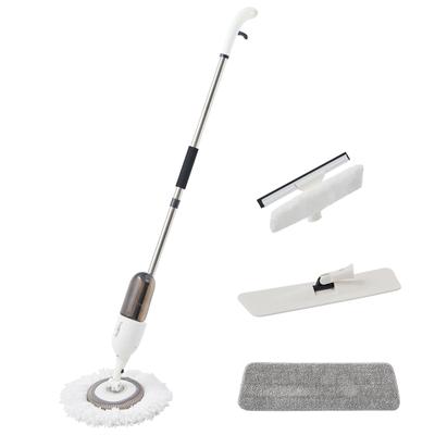 Upgraded Eco-Friendly  Spray Mop Sweeper Broom with Three 360º Interchangeable Reusable Mop Heads for Cleaning Home