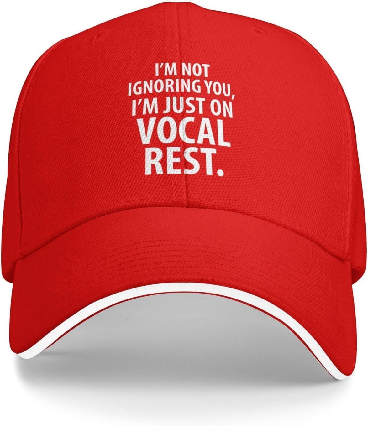 Vocal Rest Meme Baseball Cap Polyester Adjustable Casual Sunhat For Adults Adjustable