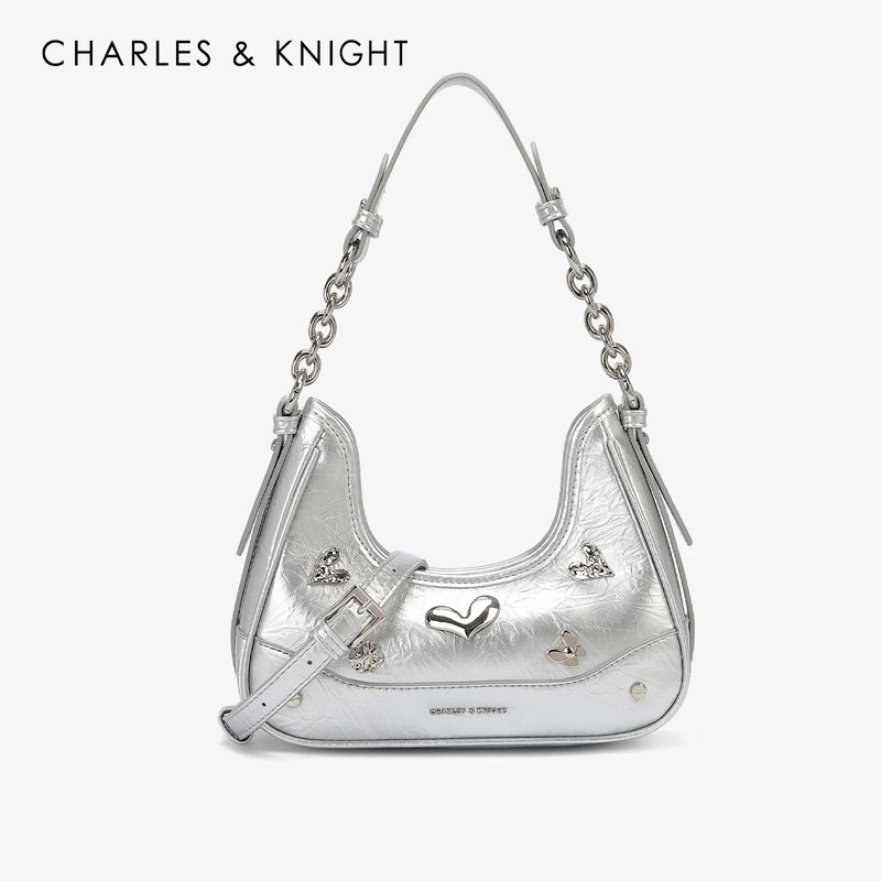 

24 New Silver Special-Interest Design Lower Bag Shoulder Crossbody Month Silver