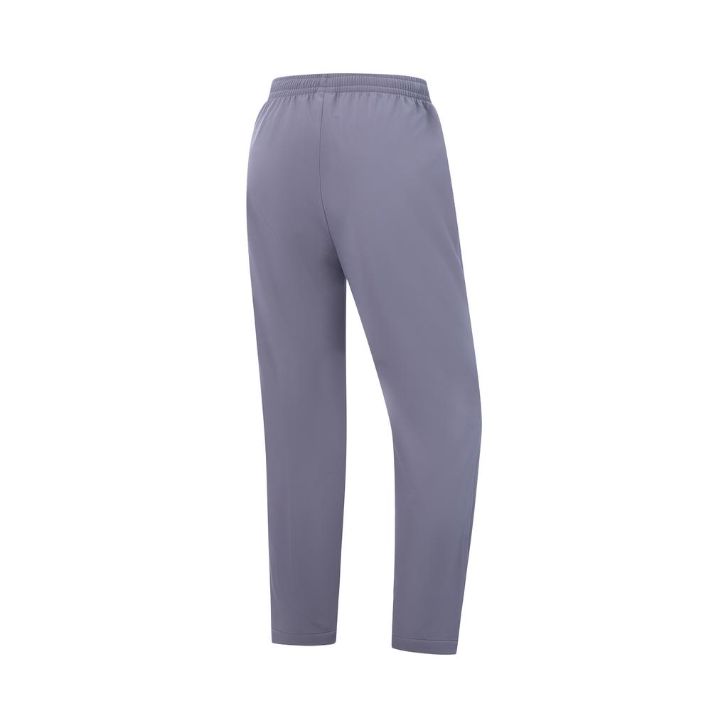Li Ning Fitness Series Logo Stitching Elastic Drawstring Casual Pants Women Bottoms AYKV724-4