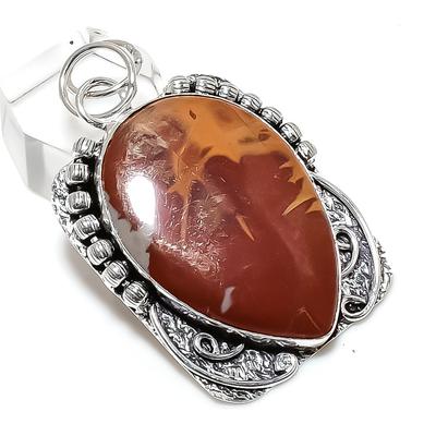 Natuurlijke Noreena Jaspis Edelsteen Handgemaakte 925 Sterling Zilveren Hanger 2.13" t4O50
