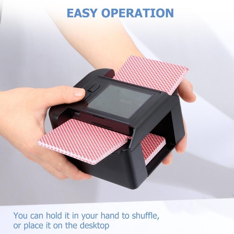 2000MHA Rechargeable Card Shuffler Automatic Card Dealer Machine Playing Card Shuffler for Enhancing Gaming Experiences