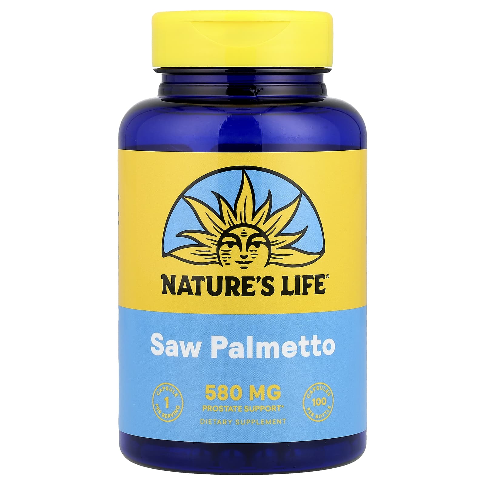 

Nature S Life, Saw Palmetto, 580Mg, 100 Capsules