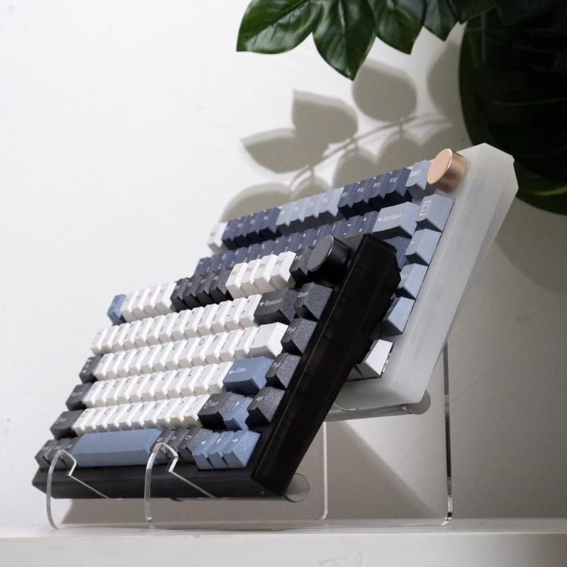 Acrylic Keyboard Stand Computer Mechanical Keyboard Rack Storage Mechanical Keyboard Holder for Gaming Programming
