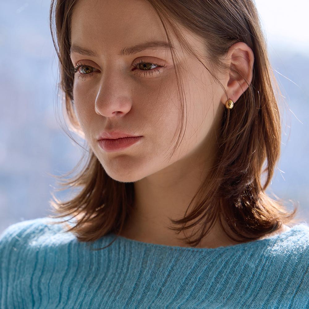 Paigeflynn [Silver 925] Half Empty Earrings
