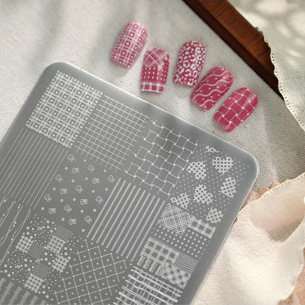 Reusable Stainless Steel Manicure Stencil with Timelesses Lace Pattern Suitable for Bridal or Party Nail Designs