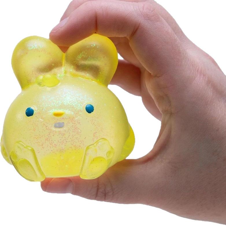 NeeDoh Fun Colorful Bunny Squishy Fidget Toy – Stress Relief Toy for Kids & Adults, Portable Sensory Soothing Gift