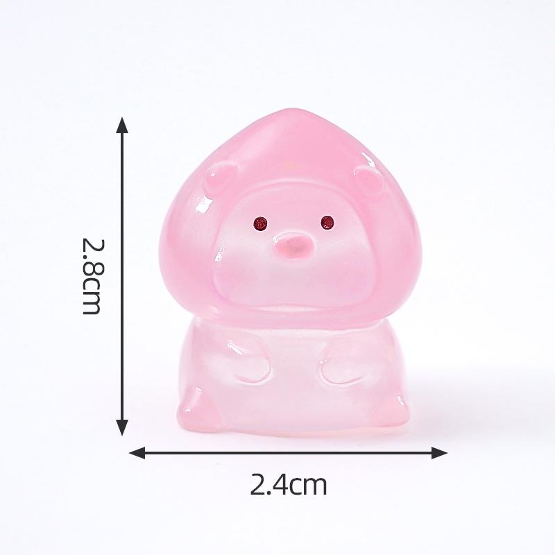 1 Set Cute Car Ornaments Cartoon Resin Piggy Model Car Center Console Decoration Auto Interior Dashboard Accessories