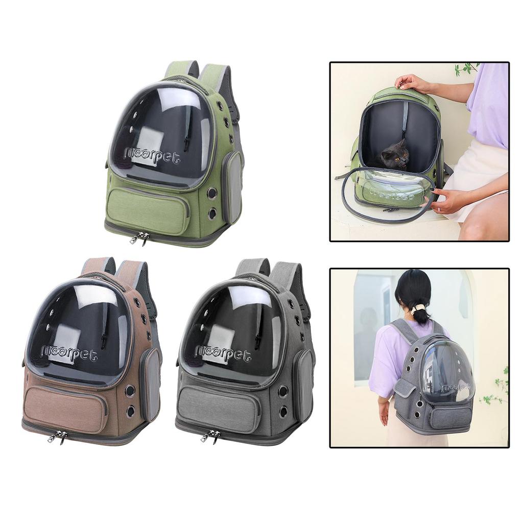 Cat Carrier Backpack Portable Transparent Pet Backpack for Outdoor Hiking Use
