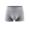 Men Boxer Underwear Elastic Mid-Waist Design Patchwork Color Ribbed U-Convex Shorts Briefs Smooth Texture Panties