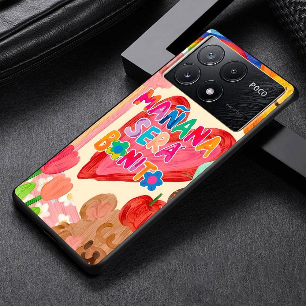 Karol G Manana Sera Bonito Case for Xiaomi Poco X6 X3 NFC M5s X5 F3 M4 M3 Pro Black Silicone Soft Phone Cover Coque