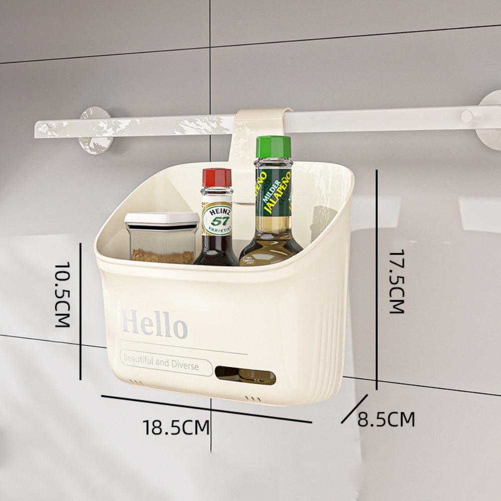 

Подвесная корзина для хранения вещей у кровати Настенная полка для хранения вещей Ванная комната и кухня Beige-L