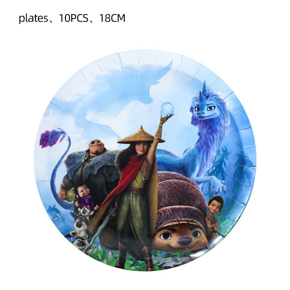 Raya The And Last Dragon Party Supplies Tableware Plates Cups Banner Tablecloth