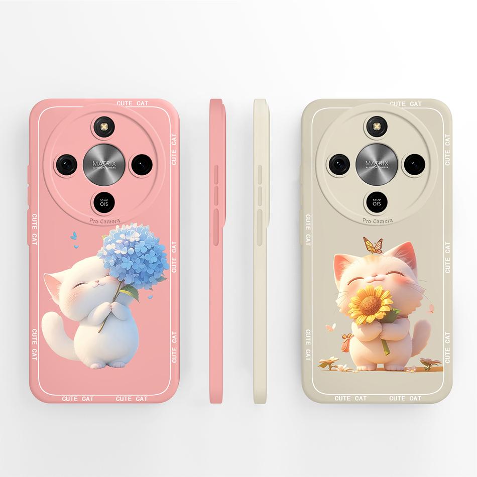 Case For Honor Magic 8 Lite Advanced Butterfly Anti Drop Soft Liquid Silicone Phone Back Cover For Honor Magic8 Lite Bumper Capa