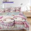 Sheep and Puppies Pattern Bedding Quilt Set Quilt Cover Pillowcase Home Decoration Birthday Gift (1 * Duvet Cover + 2 * Pillowcase, Without Core)