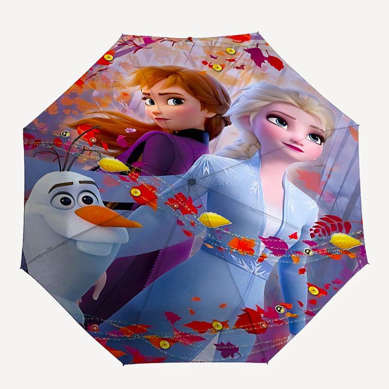 1pc Frozen II umbrella automatic open/close, 8-Rib Durable Frame, Compact Folding Design, Ideal Birthday/Holiday Gift e1133A