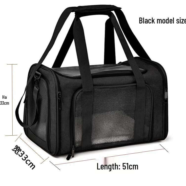Foldable Large Capacity Pet Travel Crossbody Bag for Cats and Dogs