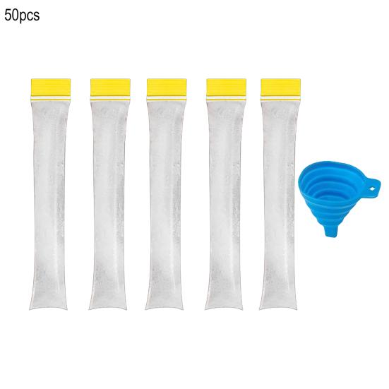 50/100 ks Jednorázové sáčky na nanuky Bez BPA Mrazicí tuby se zipovým uzávěrem a nálevkou Nepropustná DIY forma na nanuky na ledové nanuky Jogurt Džus Smoothie