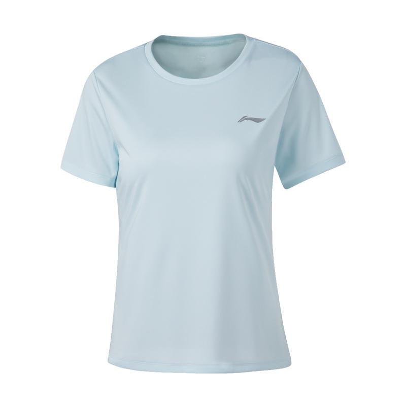 Li-Ning Versatile Comfortable Soft Short Sleeve T-Shirt Women tops Cloud-Blue ATSW838-3 S