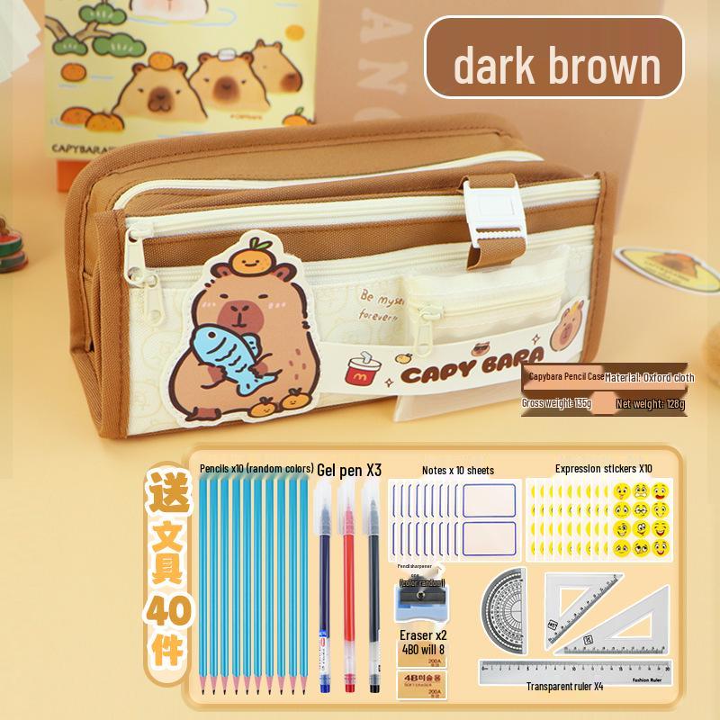 Panda Pencil Case: Large Capacity, Cute Multi-Layer Stationery Box for Elementary Students