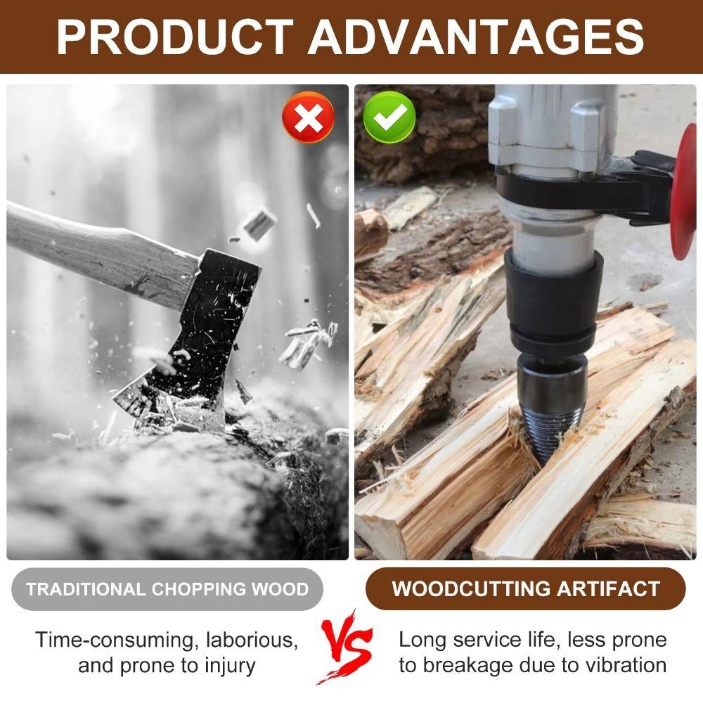 4Pcs Screw Cones Wood Drill Bit 32mm 42mm 50mm Log Splitter  for Electric and Hand Drills