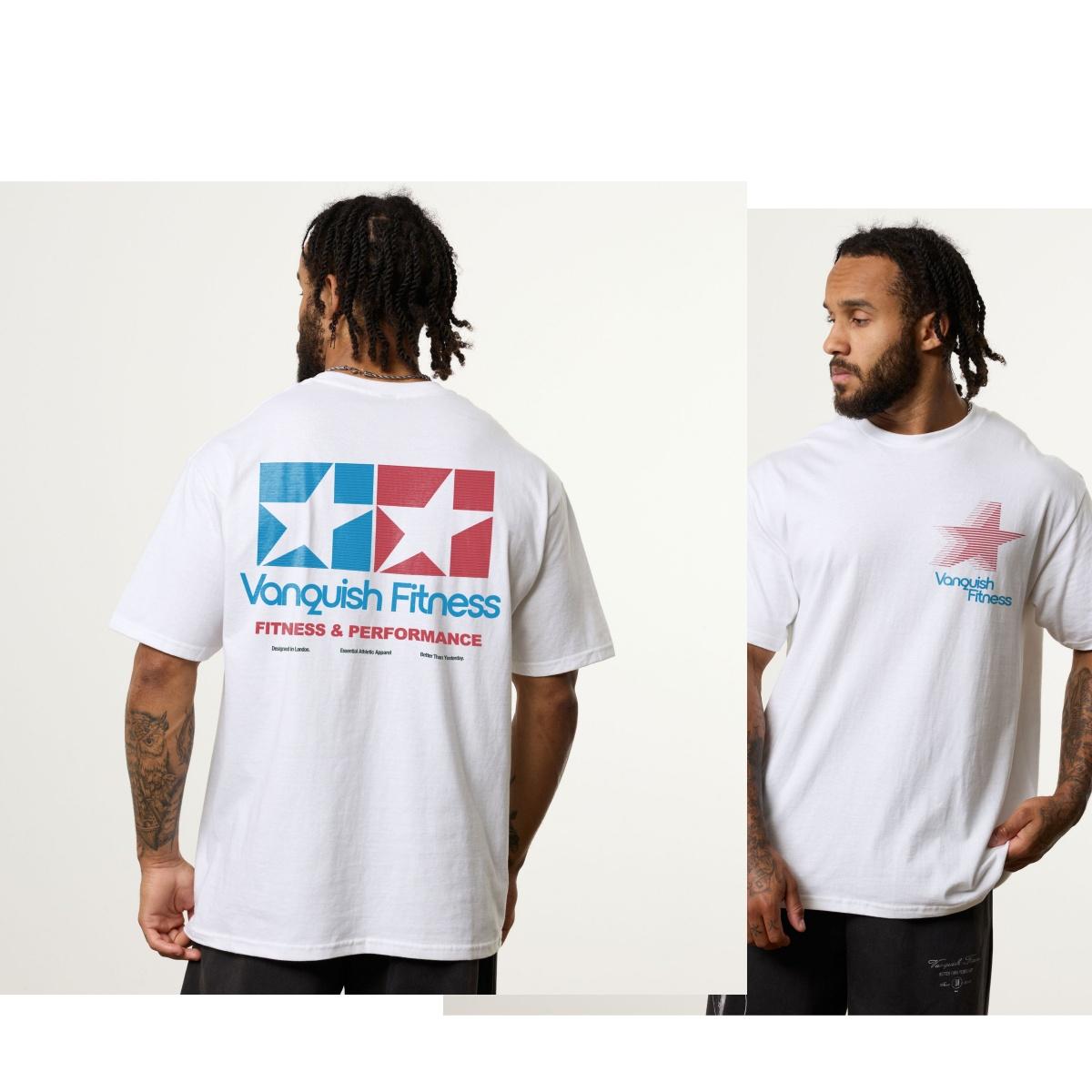 

REVOLVE DUAL STAR Fitness Training Art Street Fashion Leisure TShirt Mens and Womens Luxury Brand Top S