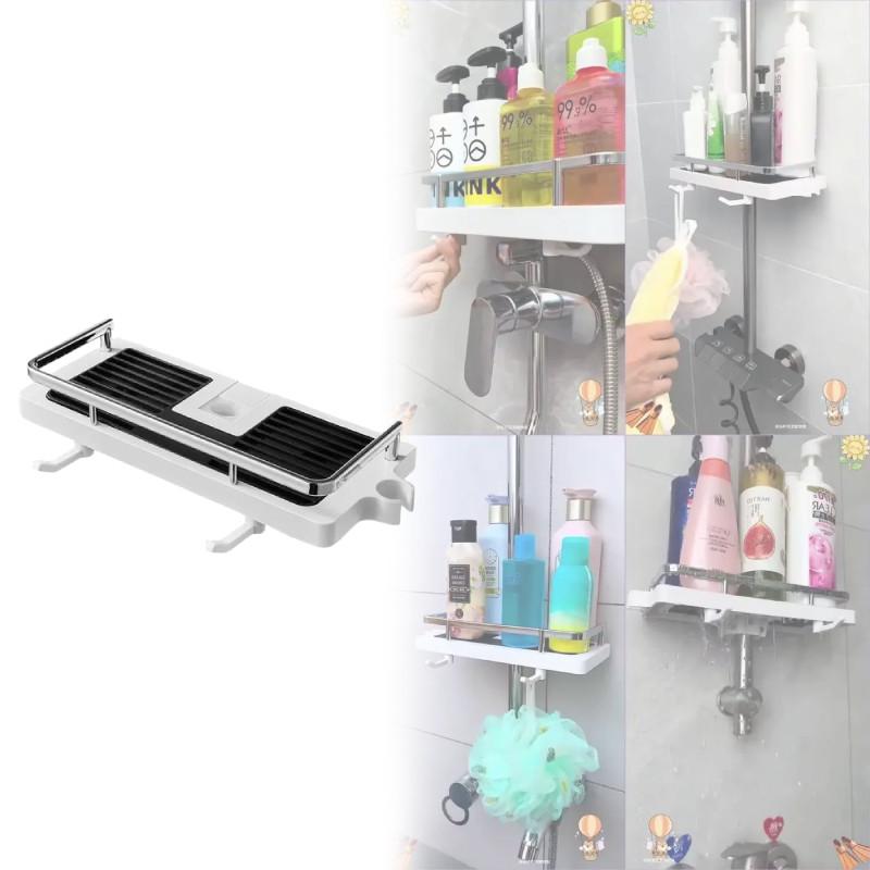 Included Bathroom Shower Shelf With For Easy Storage In Home Bathrooms