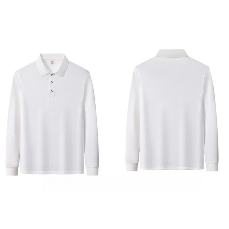 Men'S And Women'S Long-Sleeved Polo Shirts Spring And Autumn New Breathable Trend Office Commuter Business Lapel Top