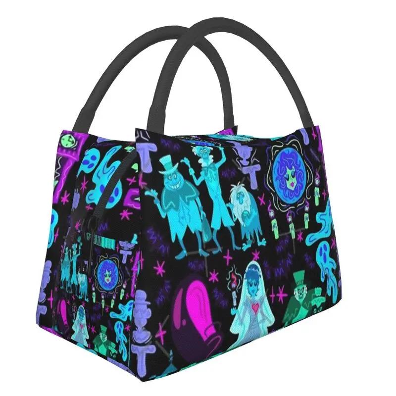Happy Haunted Mansion Lunch Box for Women Halloween Cooler Thermal Food Insulated Lunch Bag Travel Work Pinic Container