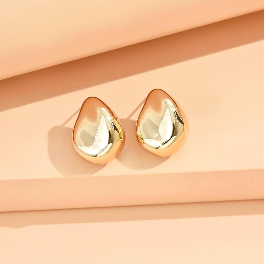 Exquisite High-End Metal Hoop and Stud Earrings with Niche Design