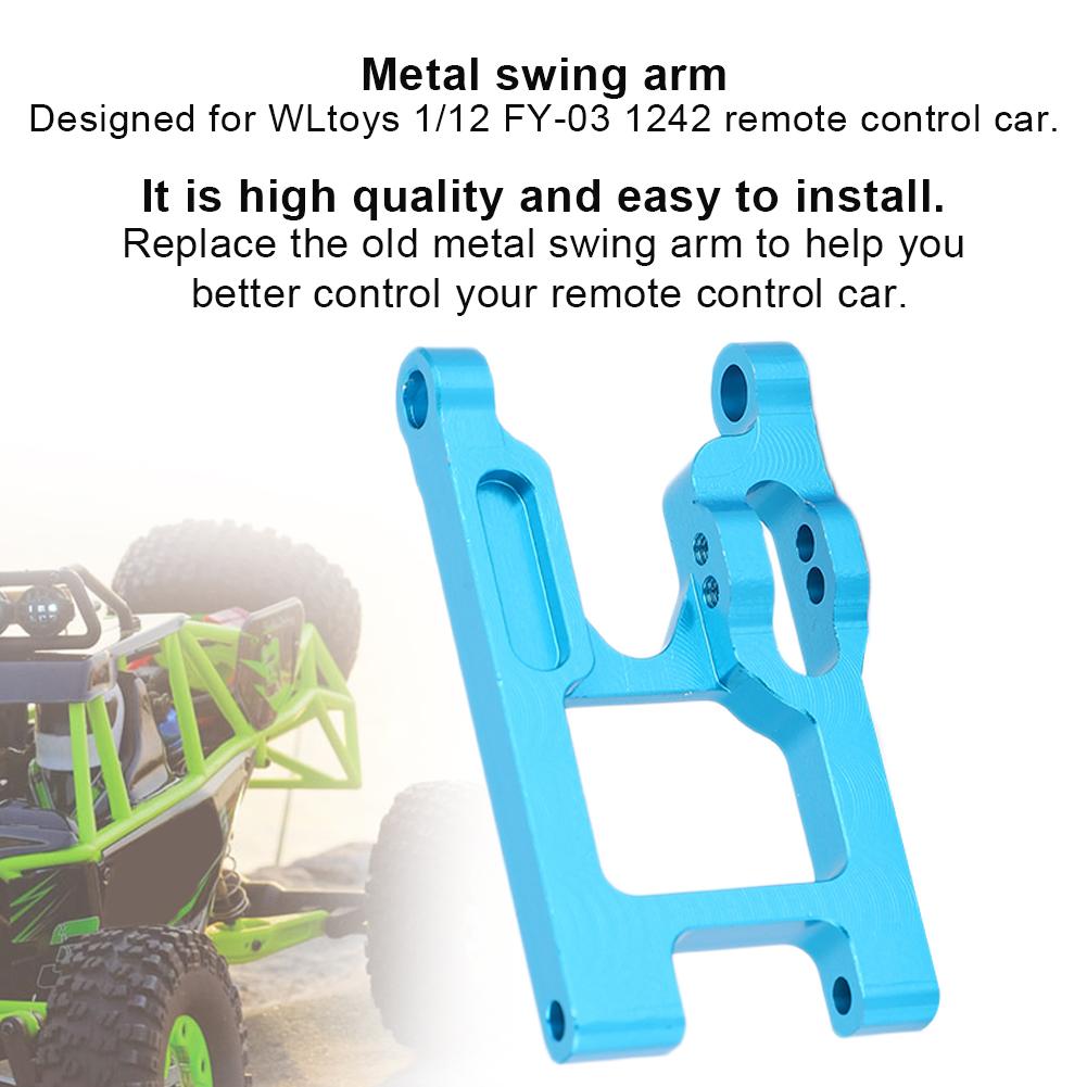 Metal Front and Rear Swing Arm Upgrade Accessories Fit for WLtoys 1 12 FY 03 12428 RC CarBlue