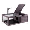 VEVOR Tortoise Habitat, Wooden Tortoise House Indoor & Outdoor, Tortoise Enclosure with Hanging Light Stand