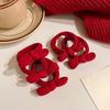 10pcs Red Bow Hair Tie Seamless Thick Ponytail Holder High Elasticity Bun Hair Accessories for Women, Hair Tie Set